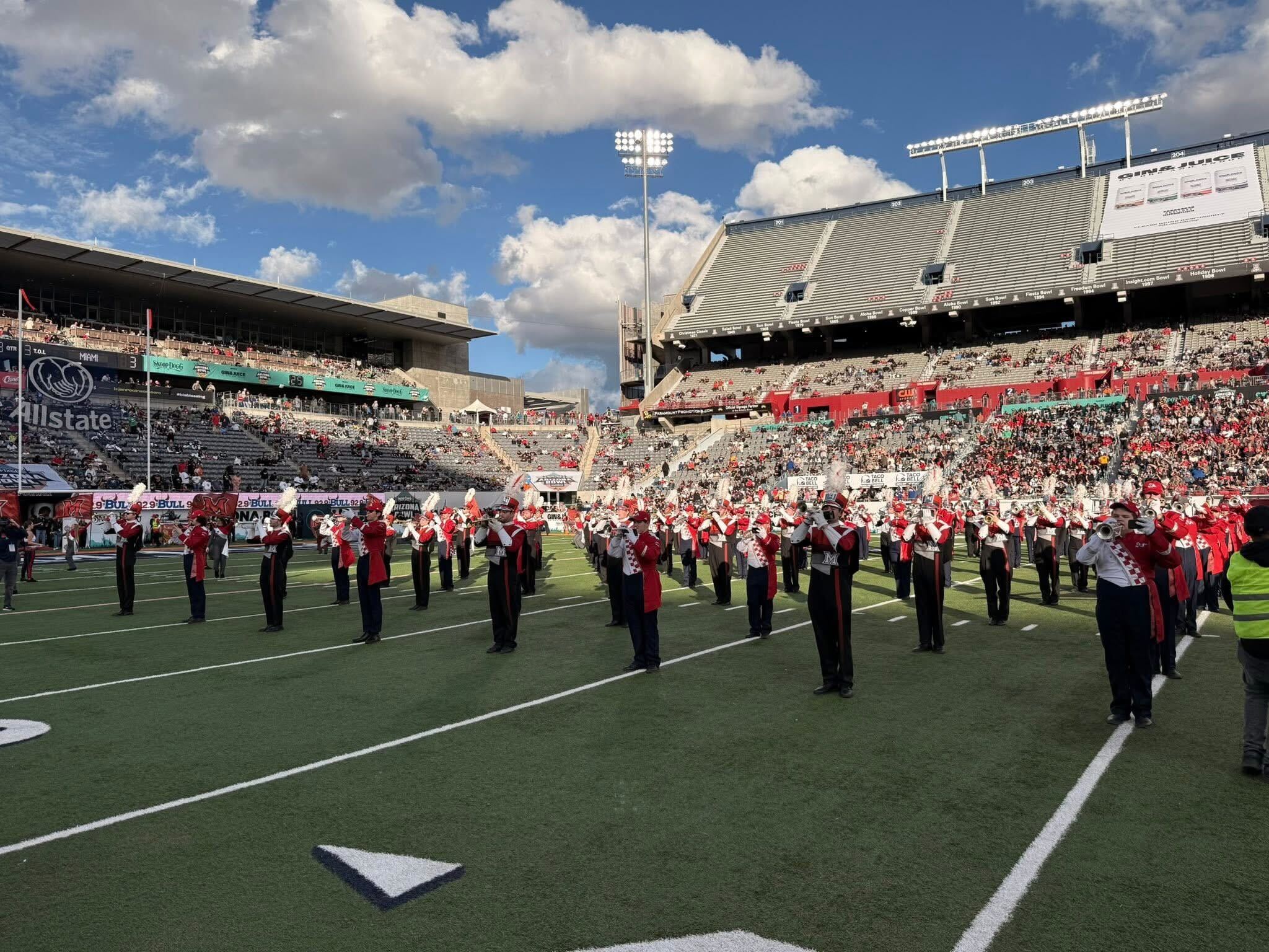 Band on bowl game field