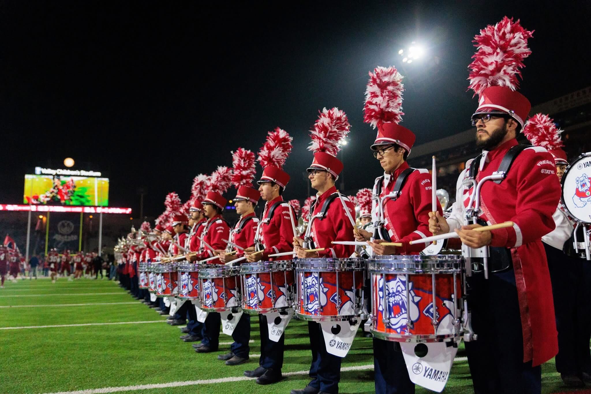 Drumline at night