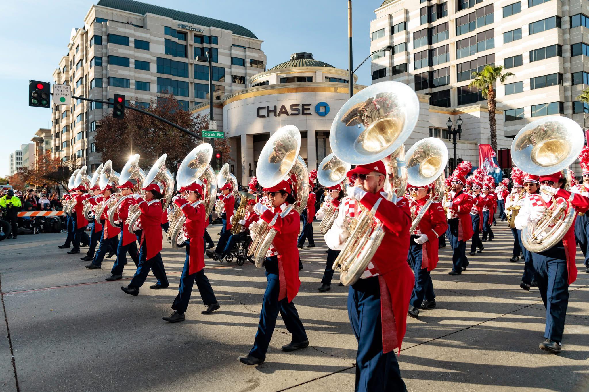 Tubas in parade